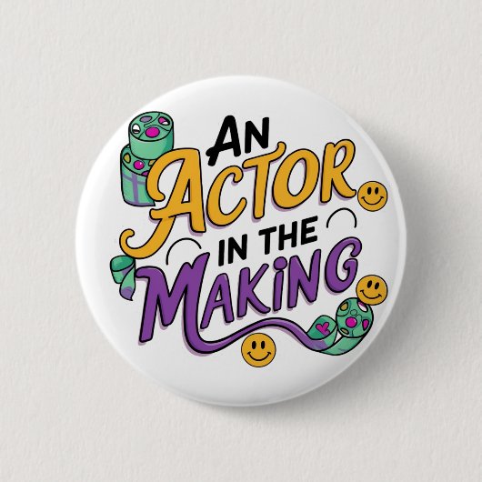 Ein Akteur in der Produktion Button (Vorderseite)