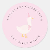 Ein Alberner Gänse-Gastgeschenk-Aufkleber - Albern Runder Aufkleber (Vorderseite)