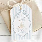 Ein Alberner Gänseblauer Bogen zum ersten Geburtst Geschenkanhänger