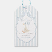 Ein Alberner Gänseblauer Bogen zum ersten Geburtst Geschenkanhänger (Vorderseite)