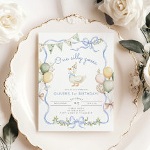 Ein Alberner Gänseblauer Junge 1. Geburtstag