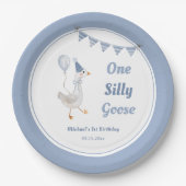 Ein Alberner Gänseblauer Junge 1. Geburtstag Pappteller (Vorderseite)