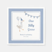 Ein Alberner Gänseblauer Junge 1. Geburtstag Serviette (Vorderseite)