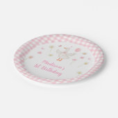 Ein Alberner Gänsefrühling Rosa Daisy Erster Gebur Pappteller (Schrägansicht)