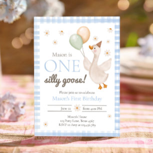Ein Alberner Gänsefrühlingshof Party Erstgeburt Einladung