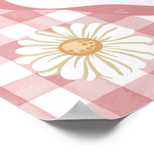 Ein Alberner Gänsehornhaubenkern Pink 1. Geburtsta Poster (Ecke)