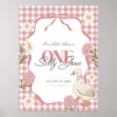 Ein Alberner Gänsehornhaubenkern Pink 1. Geburtsta Poster (Vorne)