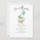 Ein Alberner Gänsejunge 1. Geburtstag Einladung (Vorderseite)