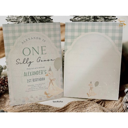 Ein Alberner Gänsejunge 1. Geburtstag Einladung