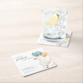 Ein Alberner Gänsejunge 1. Geburtstag Party Rechteckiger Pappuntersetzer (Vor Ort)