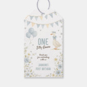 Ein Alberner Gänsejunge zum ersten Geburtstag Geschenkanhänger (Vorderseite)