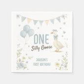 Ein Alberner Gänsejunge zum ersten Geburtstag Serviette (Vorderseite)