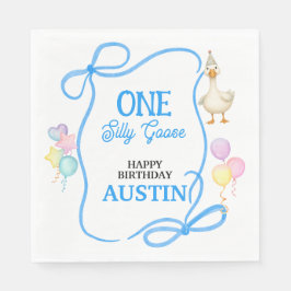 Ein Alberner Gänsejunge zum ersten Geburtstag Serviette
