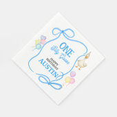 Ein Alberner Gänsejunge zum ersten Geburtstag Serviette (Ecke)