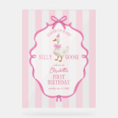 Ein Alberner Gänserosa-Bogen zum ersten Geburtstag Acrylschild (Vorderseite)