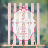 Ein Alberner Gänserosa-Bogen zum ersten Geburtstag Acrylschild (Neutral)