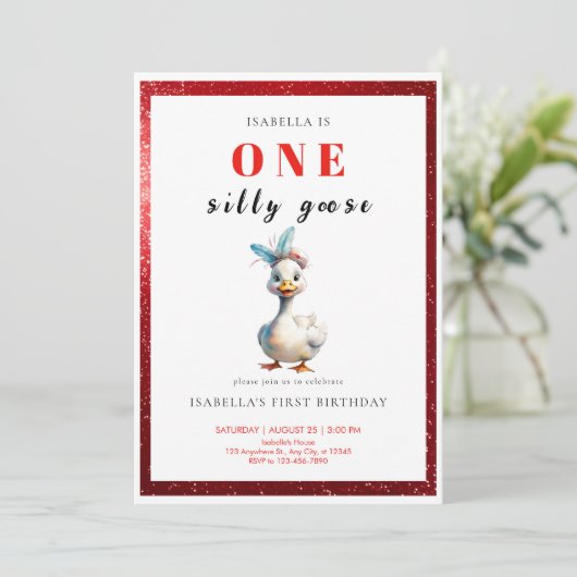 Ein alberner Geburtstag Einladung (Stehend Vorderseite)