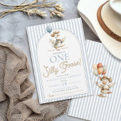 Ein Alberner Goose Cowboy Western Niedlich 1. Gebu Einladung