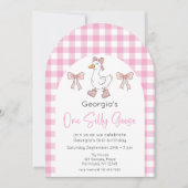 Ein Albernes Gänse 1. Geburtstag Foto Einladung (Vorderseite)