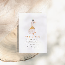 Ein Albernes Gänse 1. Geburtstag Party Dankeskarte