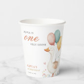 Ein Albernes Gänse 1. Geburtstag Party Pappbecher (Rückseite)