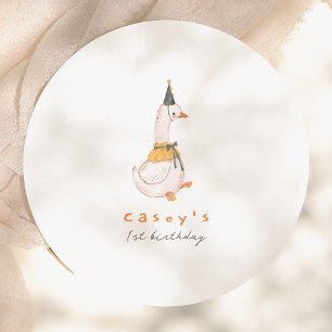 Ein Albernes Gänse 1. Geburtstag Party Pappteller