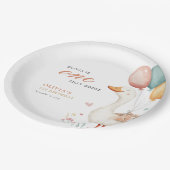 Ein Albernes Gänse 1. Geburtstag Party Pappteller (Schrägansicht)