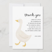 Ein Albernes Gänse 1. Geburtstag Vielen Dank Dankeskarte (Vorderseite)