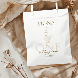 Ein Albernes Gänse Gingham 1. Geburtstag Geschenktütchen