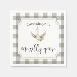 Ein Albernes Gänse-Niedliches Party des 1. Geburts Serviette