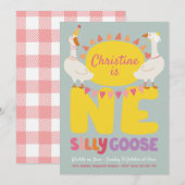 Ein Albernes Gänse-Party einladen, Mädchen 1. Gebu Einladung (Vorne/Hinten)