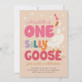 Ein Albernes Gänse zum Geburtstag einladen, Albern Einladung (Vorderseite)