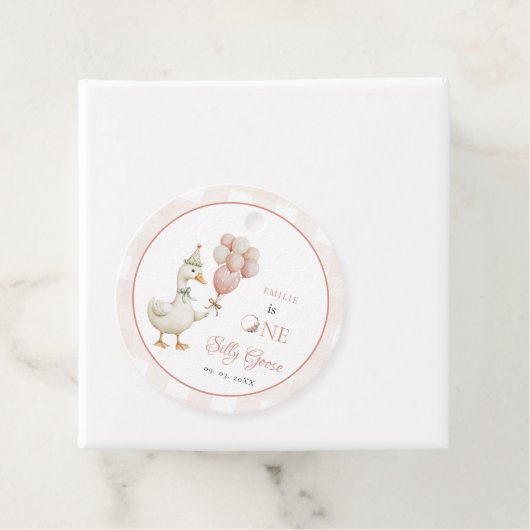 Ein Albernes Gänsebaby 1. Geburtstag Geschenkanhänger (Beispiel)