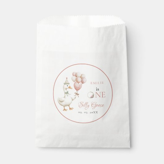 Ein Albernes Gänsebaby 1. Geburtstag Geschenktütchen (Vorderseite)