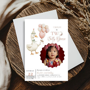 Ein Albernes Gänsebaby 2. Geburtstag Einladung