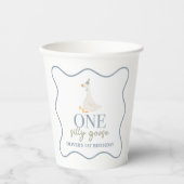 Ein Albernes Gänseblau und grün Pappbecher (Vorderseite)