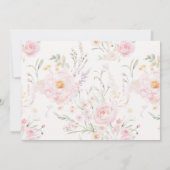 Ein Albernes Gänseblütenrosa Foto 1. Geburtstag Einladung (Rückseite)