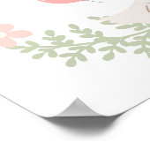 Ein Albernes Gänseblütenrosa Geburt Herzlich willk Poster (Ecke)