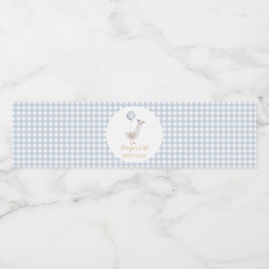 Ein Albernes Gänsegeburtstag-Wasser-Flaschenlabel Wasserflaschenetikett (Einzelnes Label)