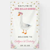 Ein Albernes Gänseheier 1. Geburtstag Party Willko Banner (Vertikal)