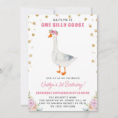 Ein Albernes Gänsehühnchen 1. Geburtstag Einladung (Vorderseite)