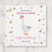 Ein Albernes Gänsehühnchen 1. Geburtstag Party Geschenkanhänger (Vorderseite)