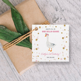 Ein Albernes Gänsehühnchen 1. Geburtstag Party Geschenkanhänger