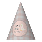 Ein Albernes Gänsehühnchen Erstgeburt Pink-Party-H Partyhütchen (Vorderseite)