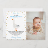 Ein Albernes Gänsejubiläum 1. Geburtstag Foto Dankeskarte (Vorderseite)