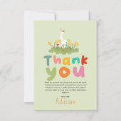 Ein Albernes Gänsekind 1. Geburtstag Dankeskarte (Vorderseite)