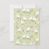 Ein Albernes Gänsekind 1. Geburtstag Dankeskarte (Rückseite)