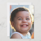 Ein Albernes Gänseneutrales Baby Foto 1. Geburtsta Einladung (Rückseite)