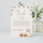 Ein Albernes Gänseneutrales Babydusche-Party Dankeskarte (Stehend Vorderseite)