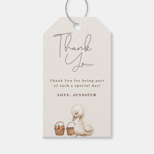 Ein Albernes Gänseneutrales Babydusche-Party Geschenkanhänger (Vorderseite)